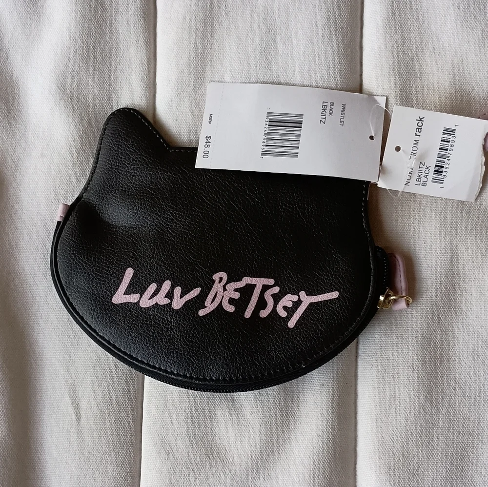 NWT Betsey Johnston Cute Cat Face Wrist Bag